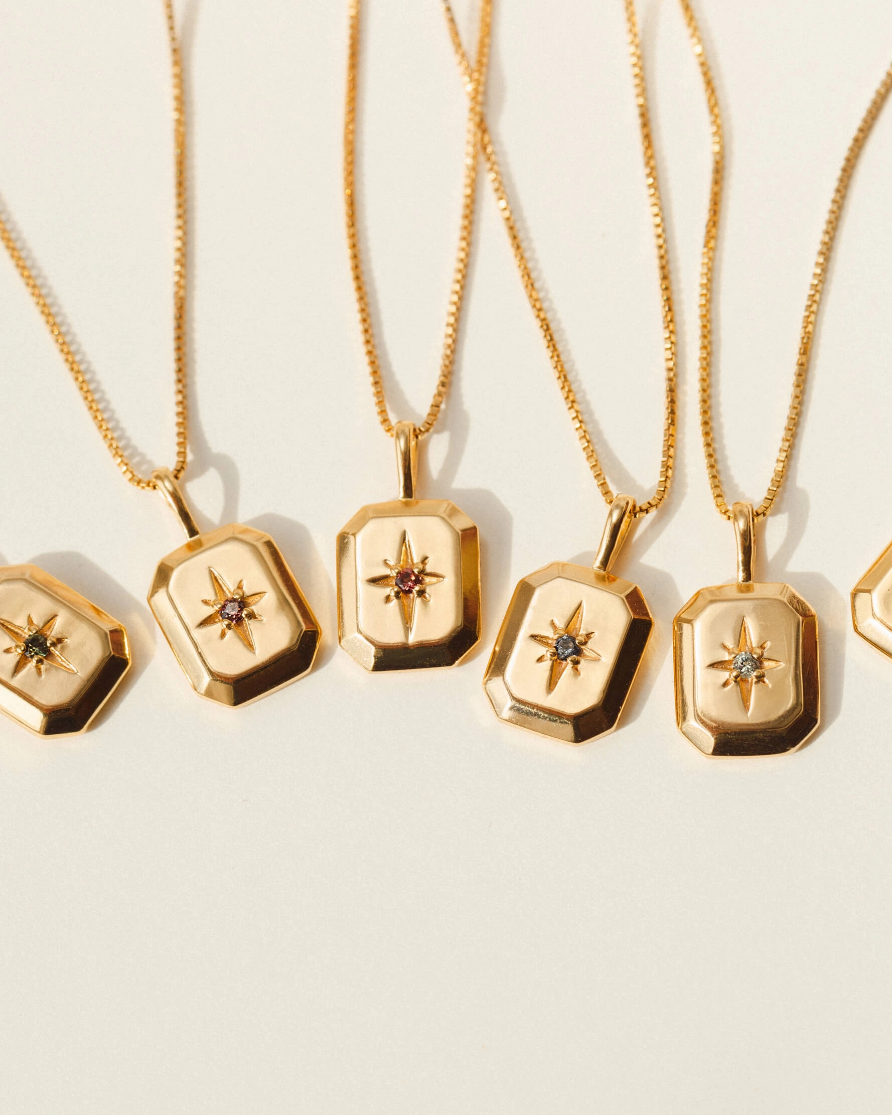 Elegant Lady Unique Accent Starlight Birthstone Necklace