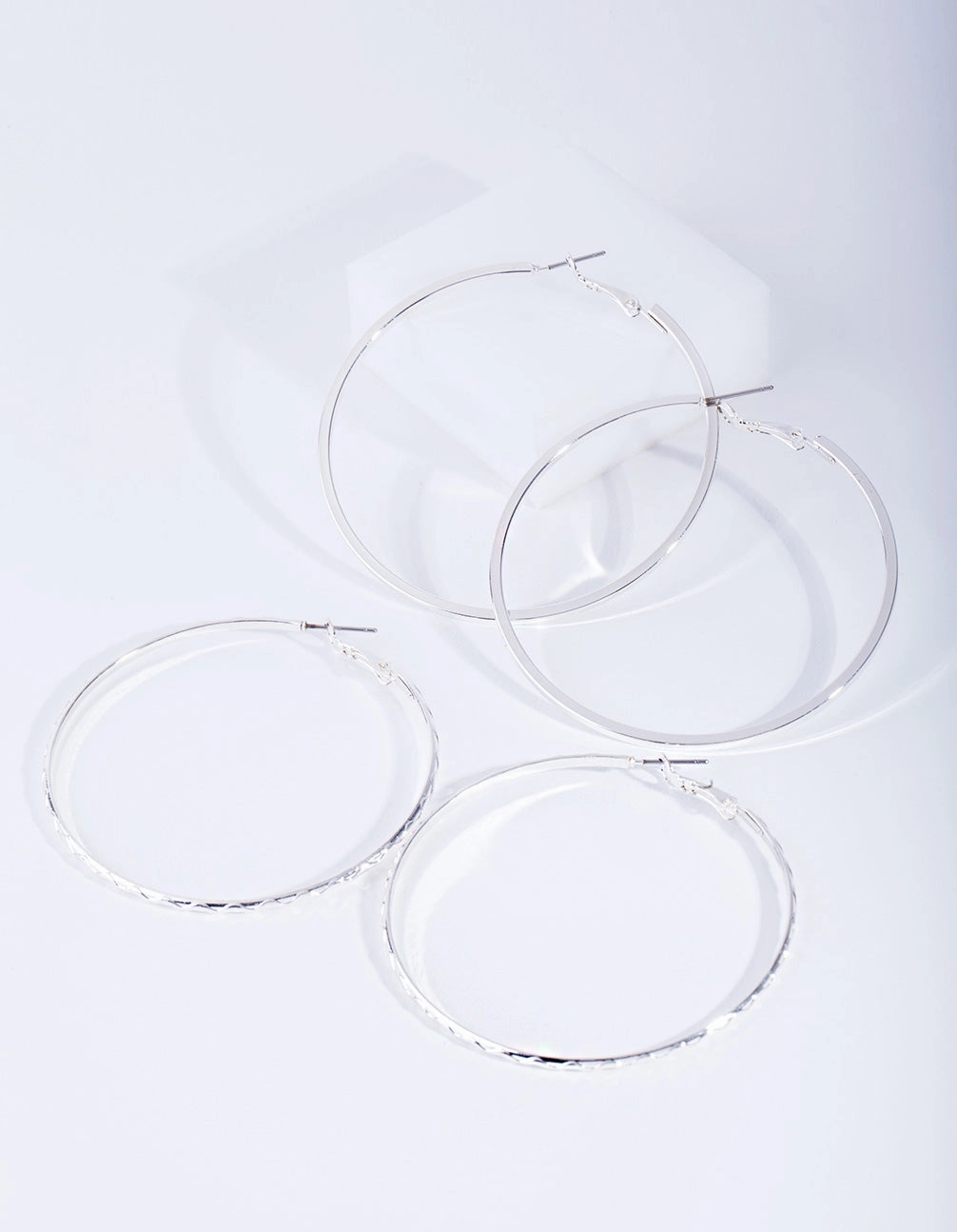 Silver Fine Hoop Earring Pack Quiet Luxury Glow Mode