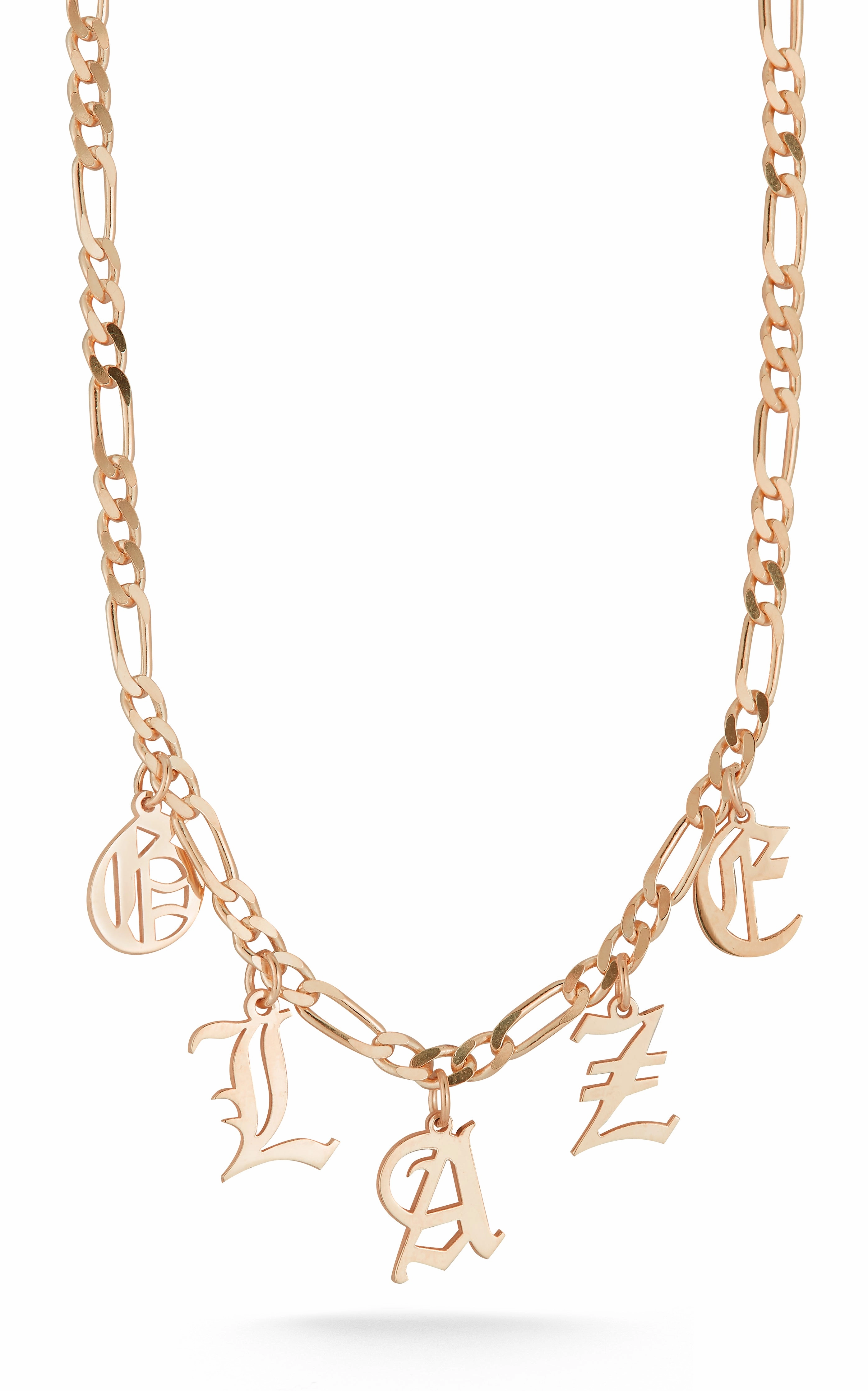 Statement Name Necklace Glistening Detail Casual Chic