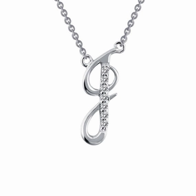 Letter J Pendant Necklace Sleek Profile