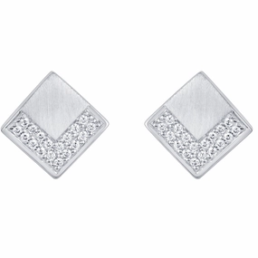 Sterling Silver Adorned Geometric Floating Earrings Big Jewelry