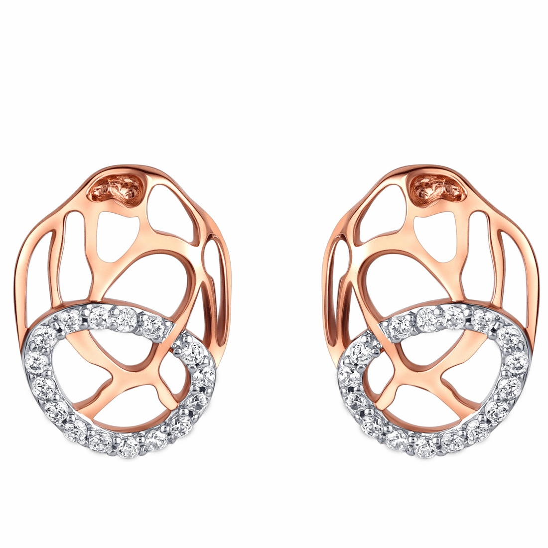 Circular Accessory Sophisticated product Sterling Silver Organic Lattice Raindrop Earrings