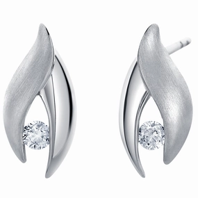 Sterling Silver Ribboned Medallion Earrings Unique Piece Adorable Item