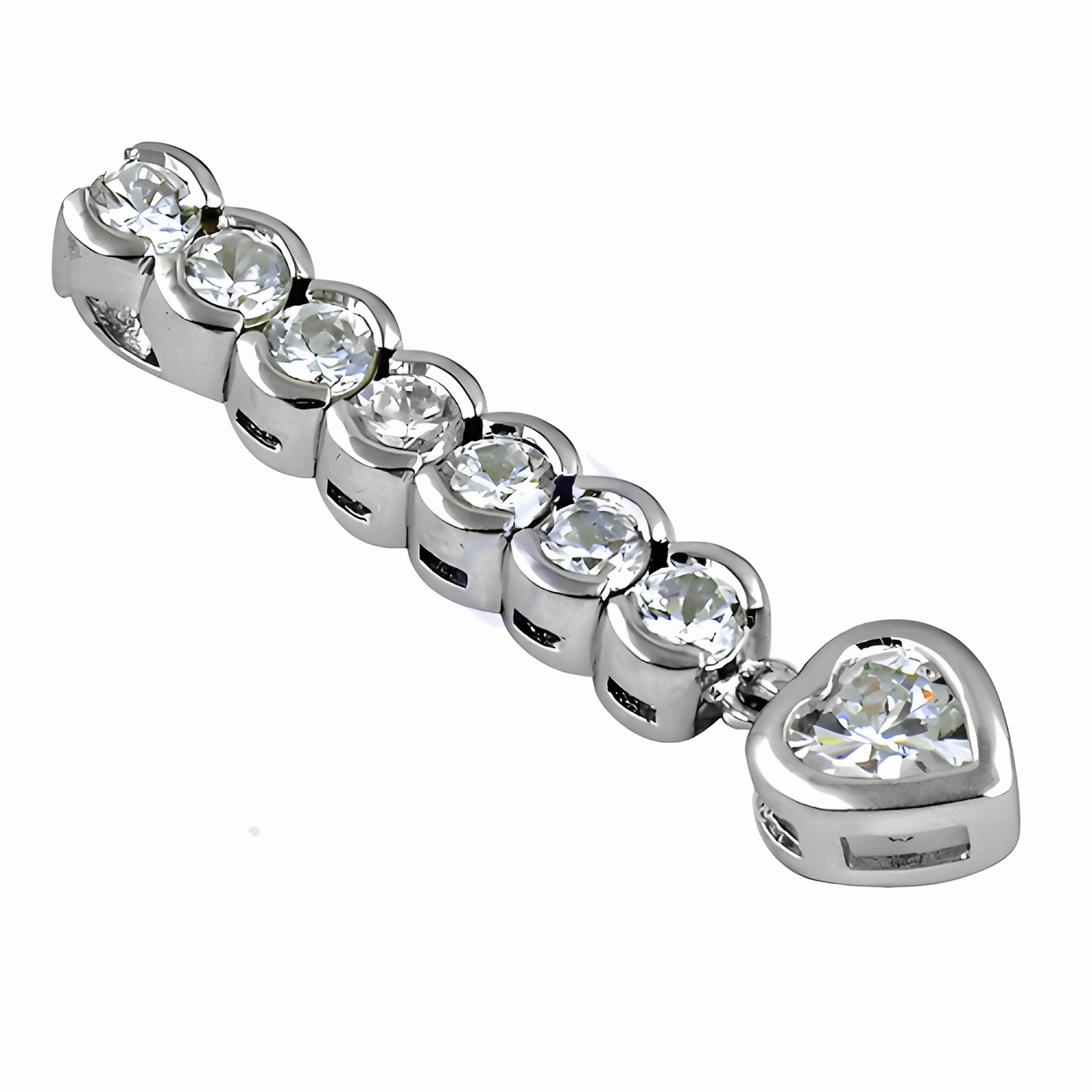 Stunning 925 Silver Cubic Zirconia Pendant - Fashion CZ Jewelry Classic Finish Classic Ornament