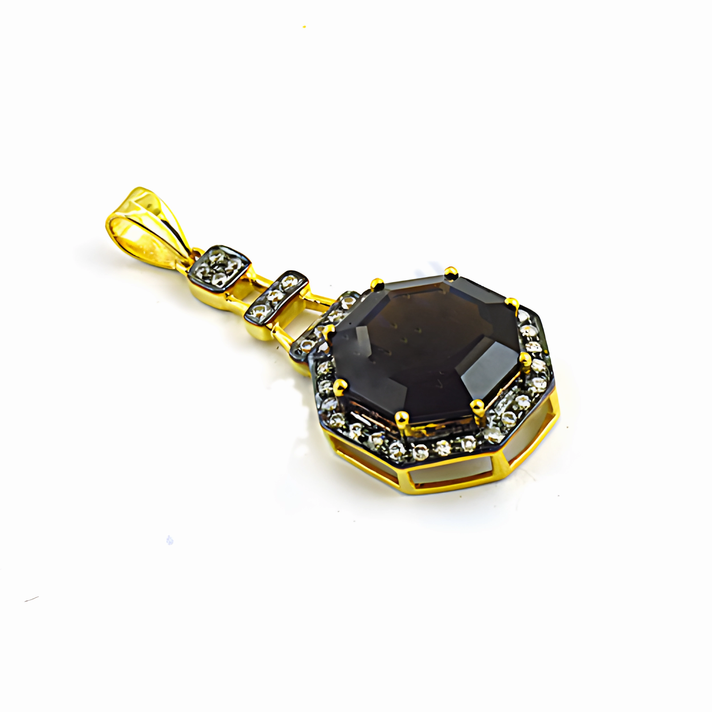 Stylish CZ Smokey Quartz Silver Pendant - Trendy Jewelry for Every Occasion Dramatic Style Social Media Item
