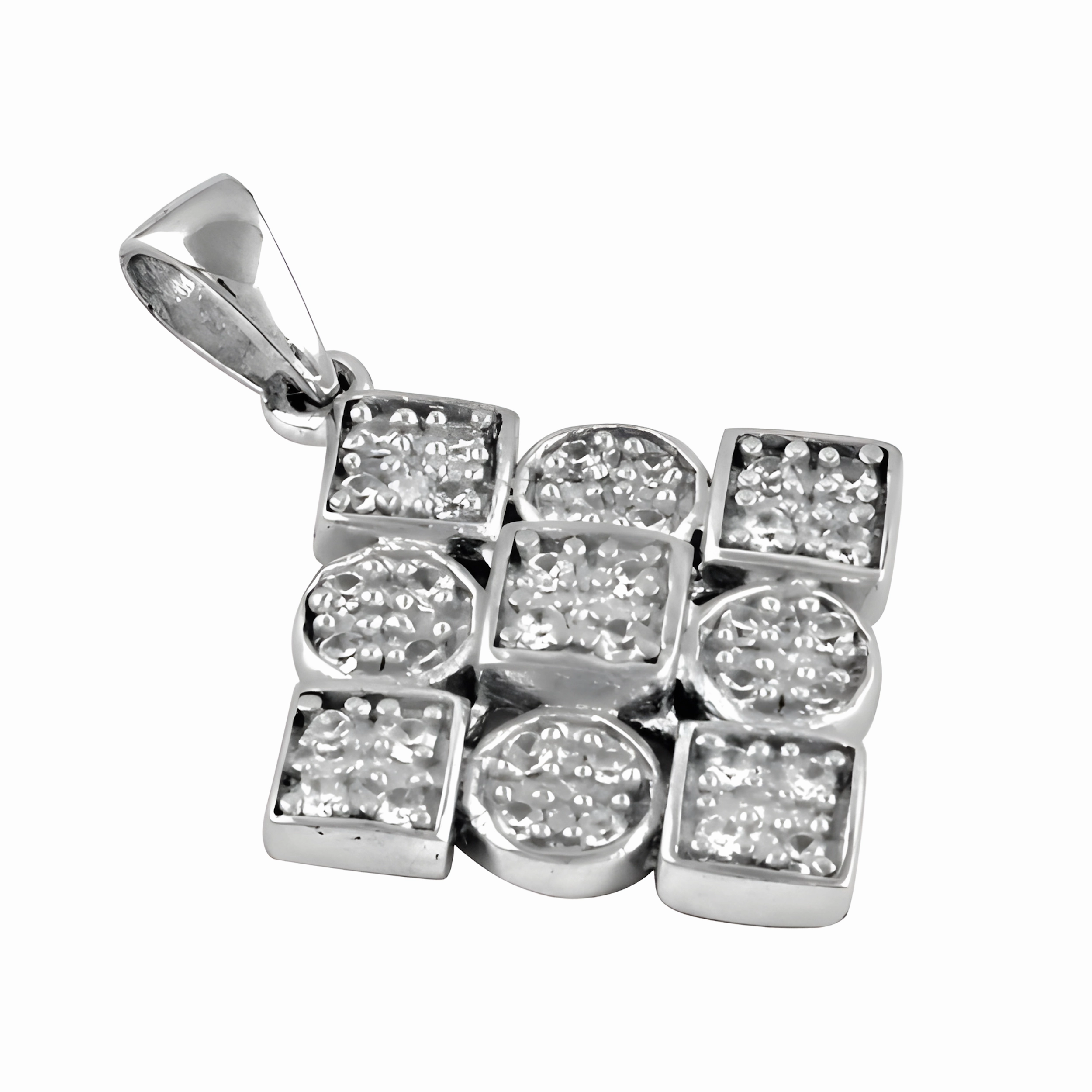 Stunning Antique CZ Gemstone Silver Pendant - Precious Jewelry Soft Style Travel Gift