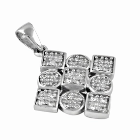Stunning Antique CZ Gemstone Silver Pendant - Precious Jewelry Soft Style Travel Gift
