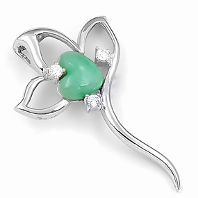 Ethnic Jewelry Formal Event Stunning Cubic Zirconia Sirfonite Gemstone Silver Pendant - Elegant Jewelry