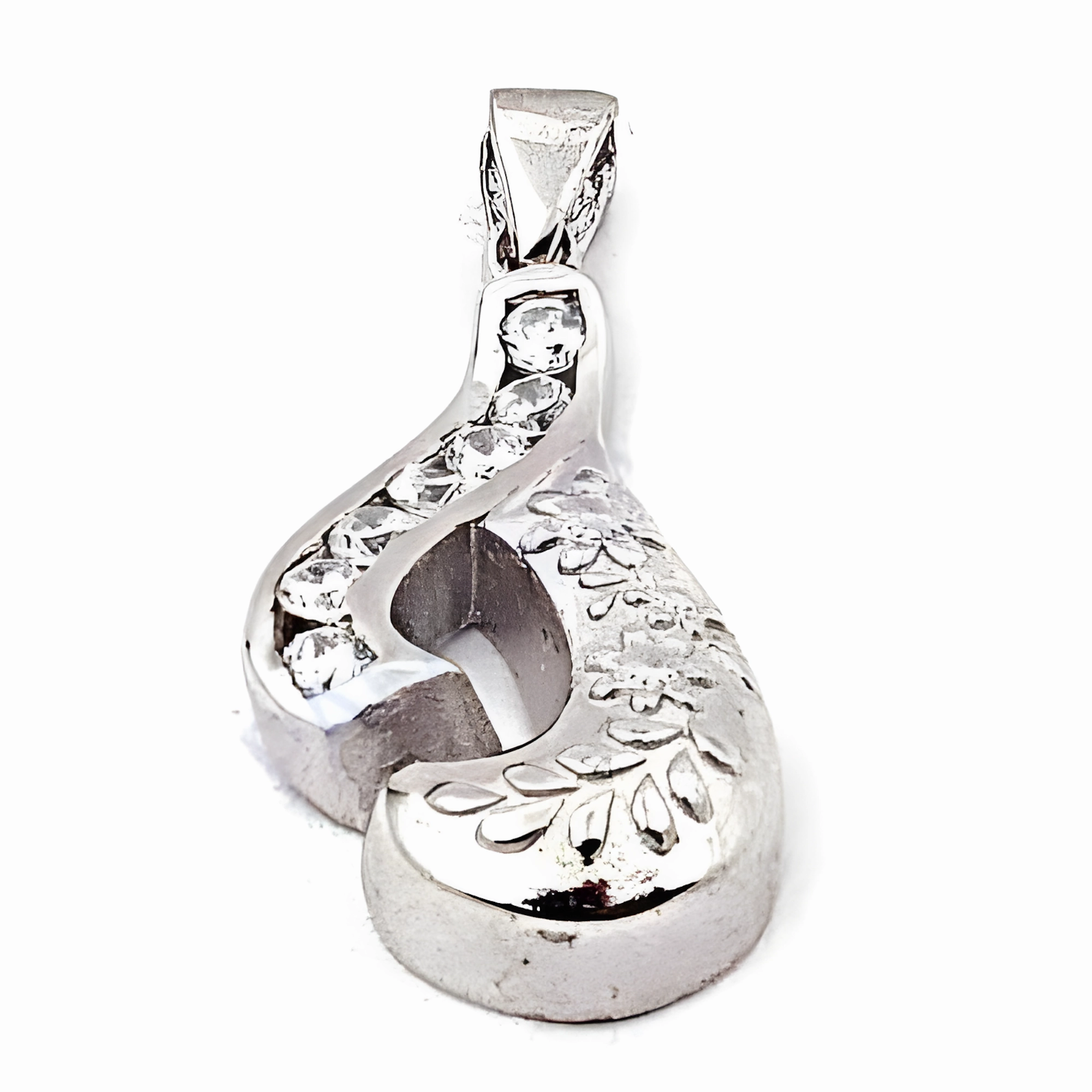 Everyday Chic Stunning Latest Luxury Cubic Zirconia Gemstone Silver Pendant - Shop Now