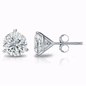 2.01cttw Round Diamonds in Three Prong Martini Earrings Beach Embellishment Vintage Adornment