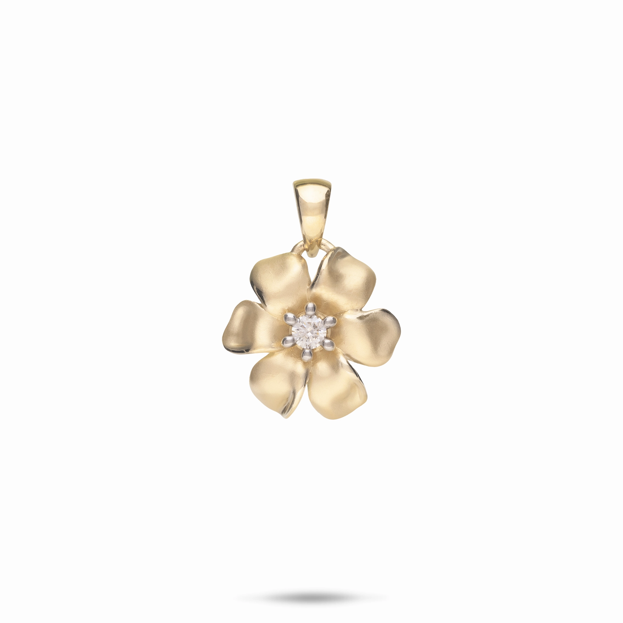 N????? Pendant in Gold with Diamond - 15mm Warm Style