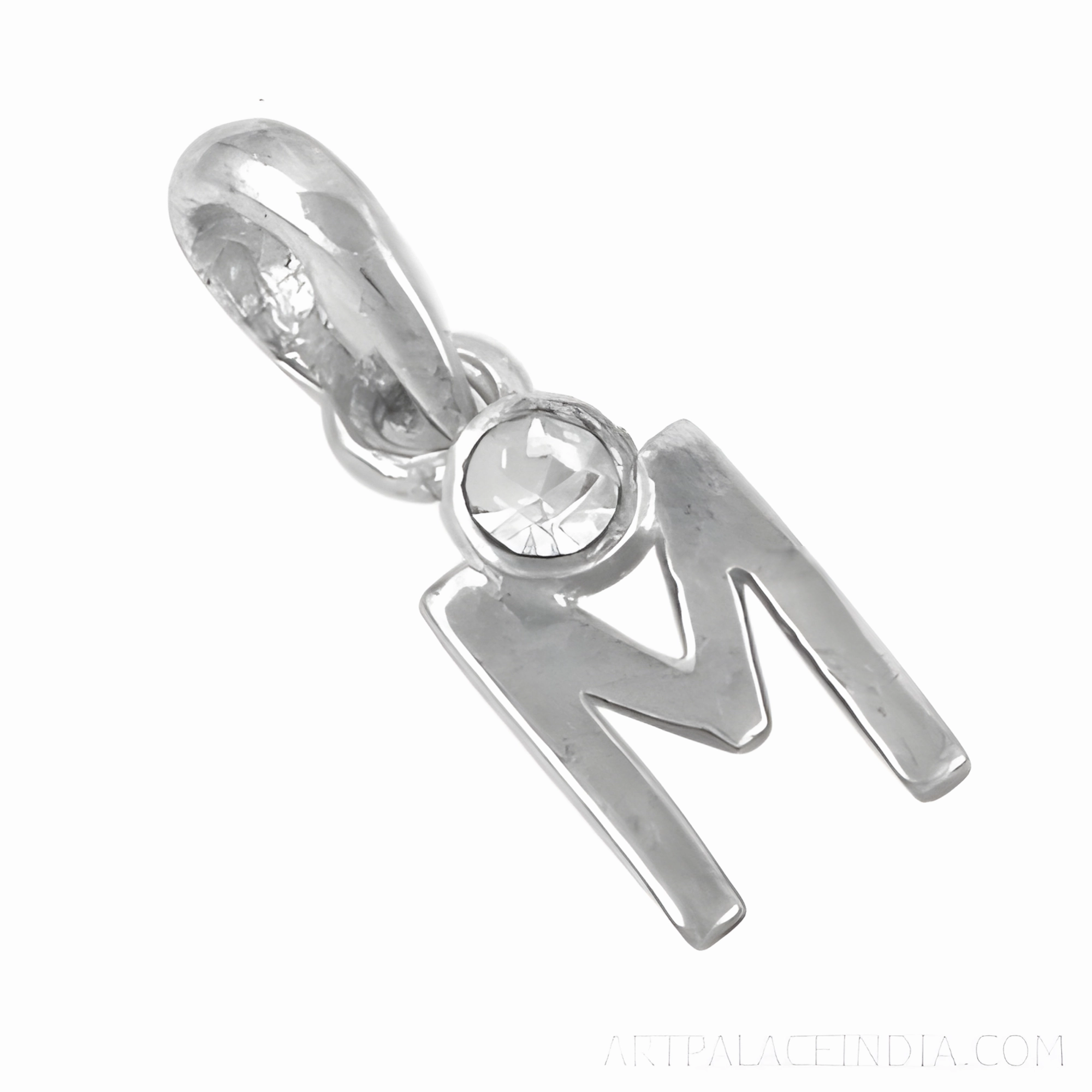 Gift For All Picnic Ready Stunning Silver Pendant with Initial Cubic Zirconia Gemstone