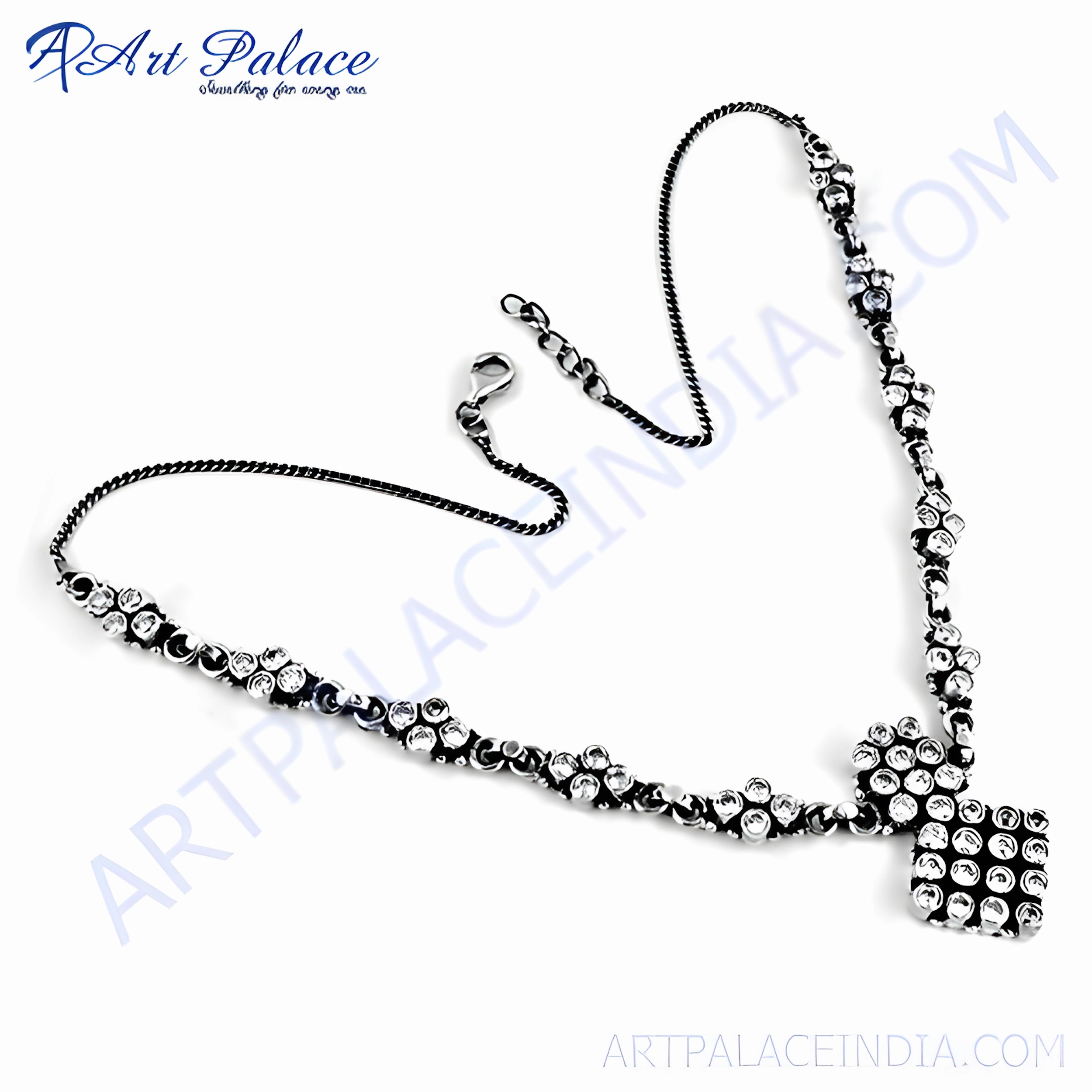 Exclusive 925 Silver Cubic Zirconia Necklace - Comfortable & Superb CZ Gemstone Jewelry Mother??s Gift Timeless Accessory