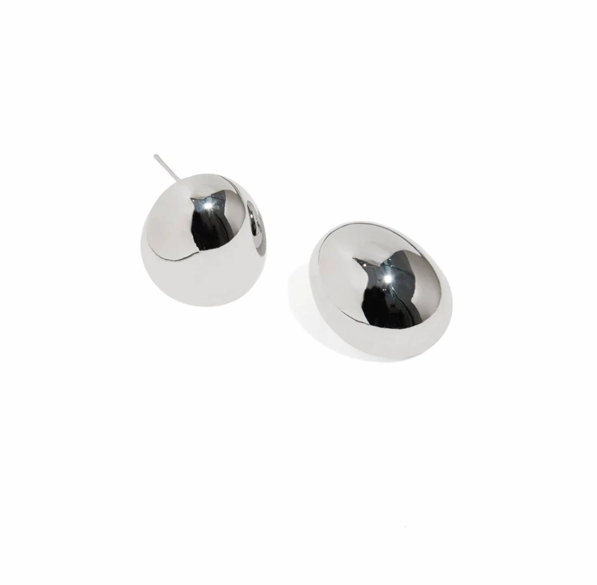 Bold Oval XL Silver Studs Star-Shaped Accessory