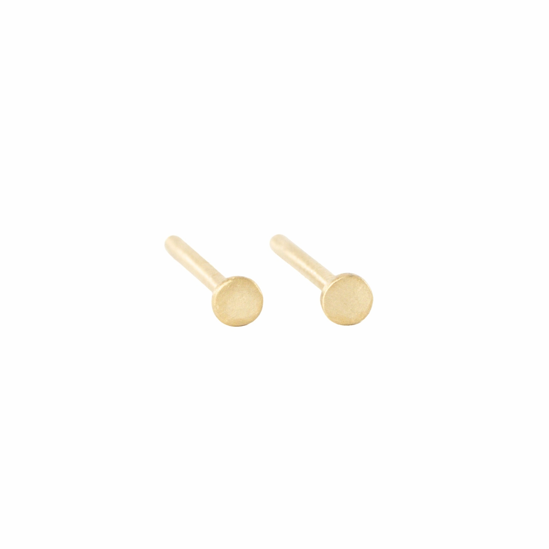 Delicate Charm 18k Tiny Gold Dot Studs - 18k Gold