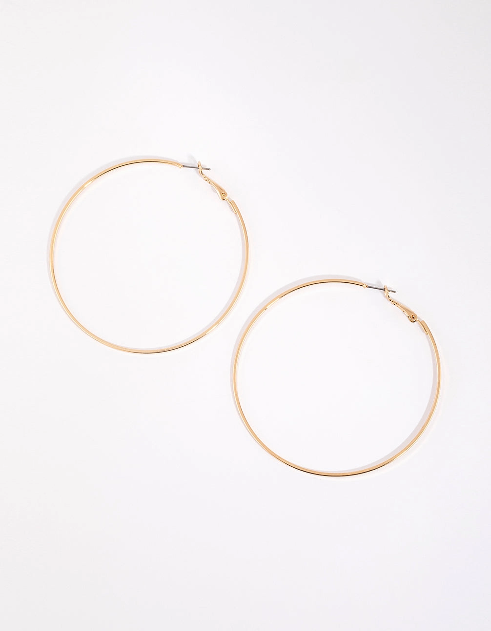Brilliant Edge Premium Radiance Gold Flat Edge Hoop Earrings