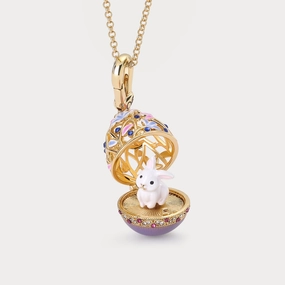 Signature Edge Rabbit Locket Necklace