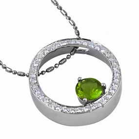 Ideal present Stylish Cubic Zirconia Pendants in 925 Sterling Silver Jewelry