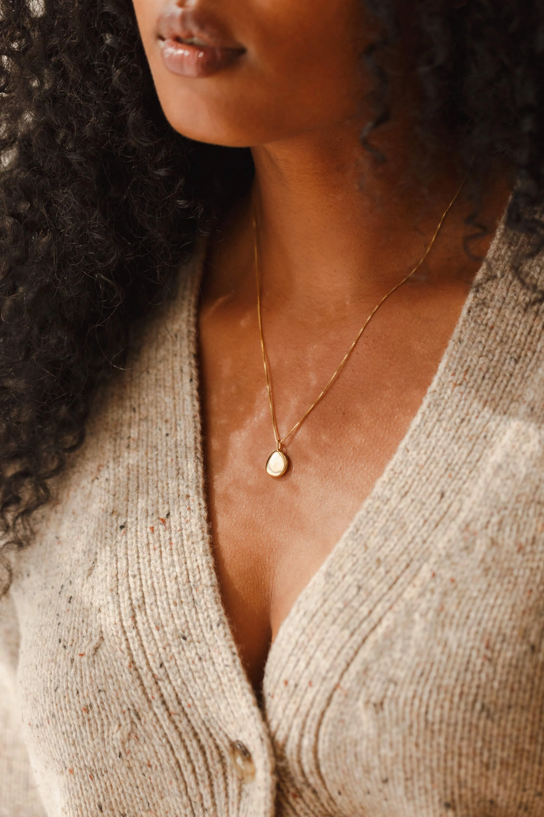 Youthful Vibe Worry Stone Necklace