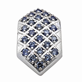 Stylish New Cubic Zirconia Gemstone Silver Pendant | CZ Jewelry Design Durable Design Job Interview Accessory