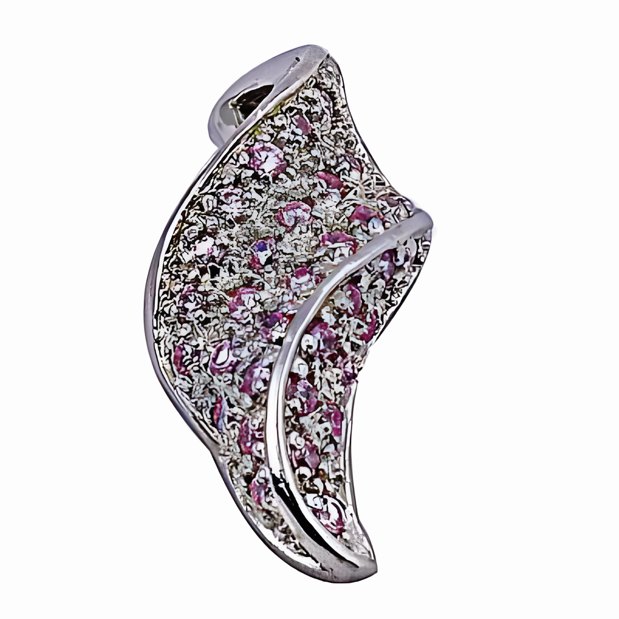 Superior Design Stylish Pink Cubic Zirconia Gemstone Silver Pendant - Trendy Jewelry