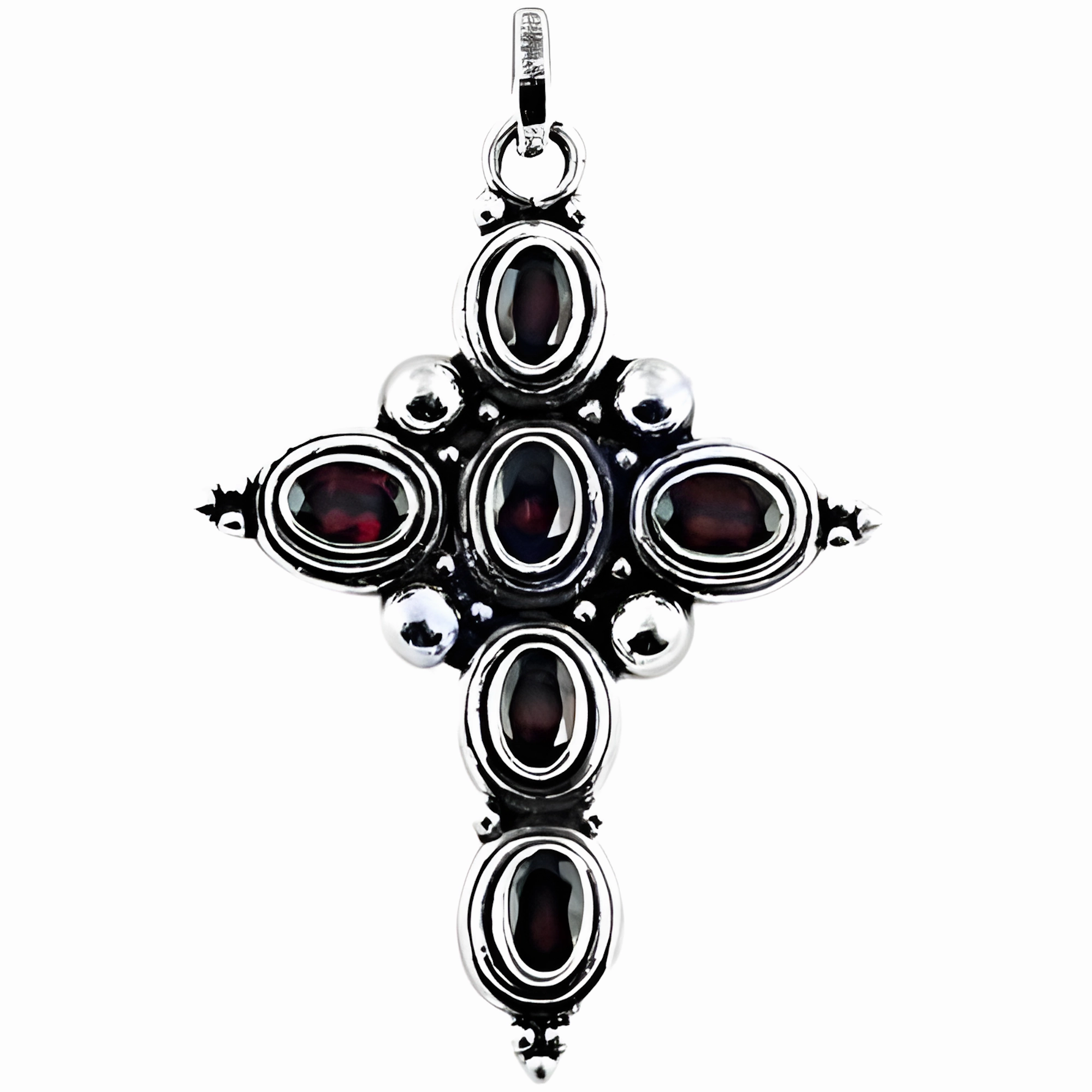 Stylish Red Cubic Zirconia Cross Silver Pendant - New Arrival Fashion Jewelry Amazing Piece Friend Gift