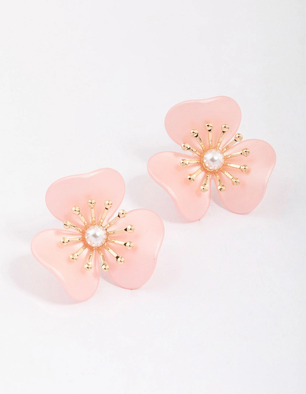 Bold Combo Daily Layer Green Coated Petal Drop Earrings