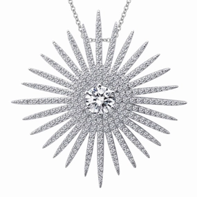 Seasonal Present Excellent Jewelry Sunburst Pendant Necklace