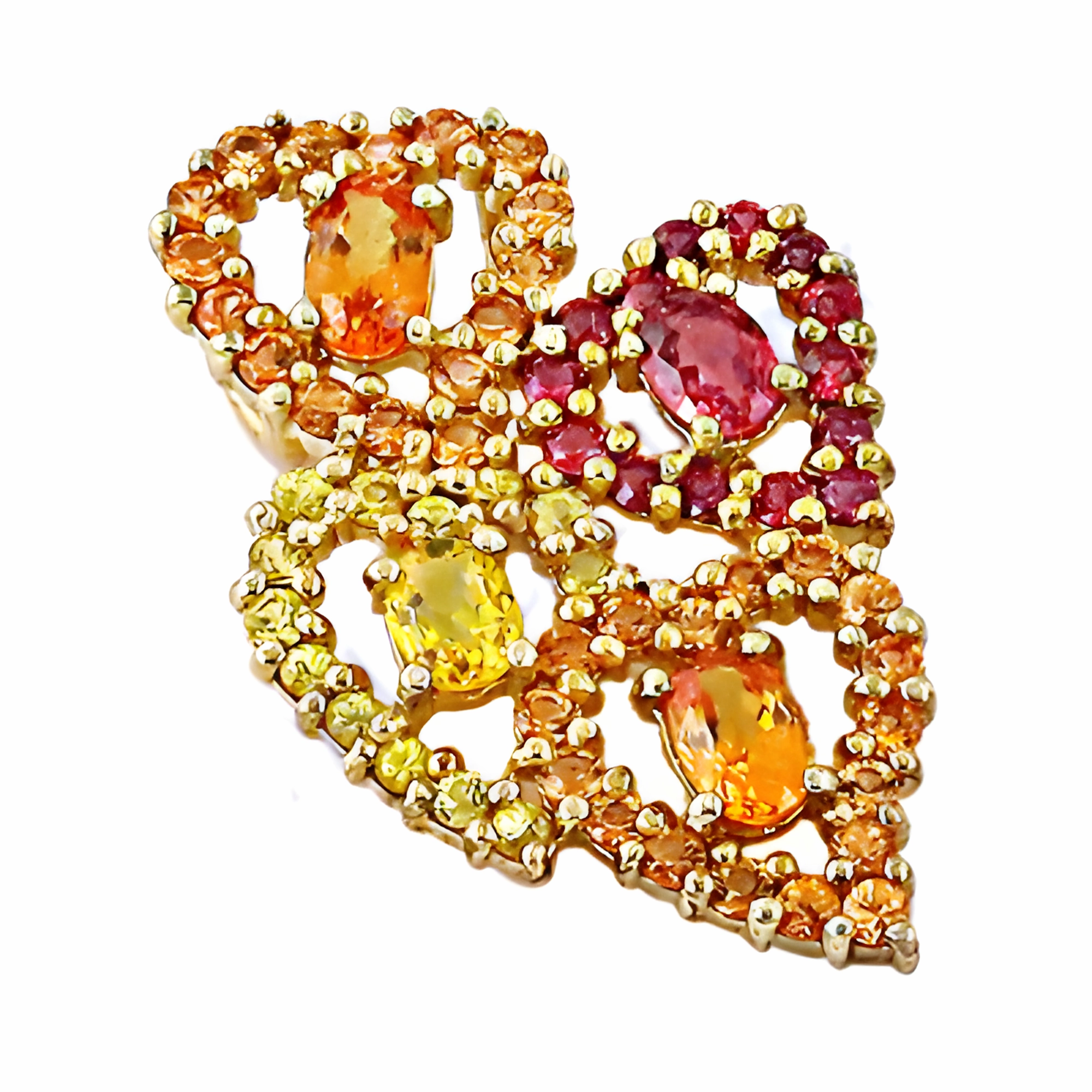 Charming Multi Cubic Zirconia Gemstone Silver Gold Plated Pendant - Elegant Jewelry Casual Gathering Minimalist Gift