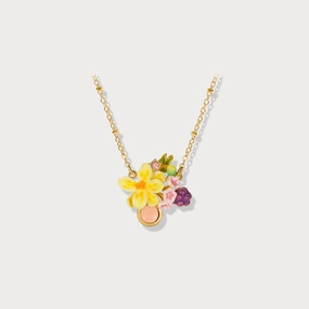 Lustrous Craft Luxury Glow Sweet Grape Flower Necklace