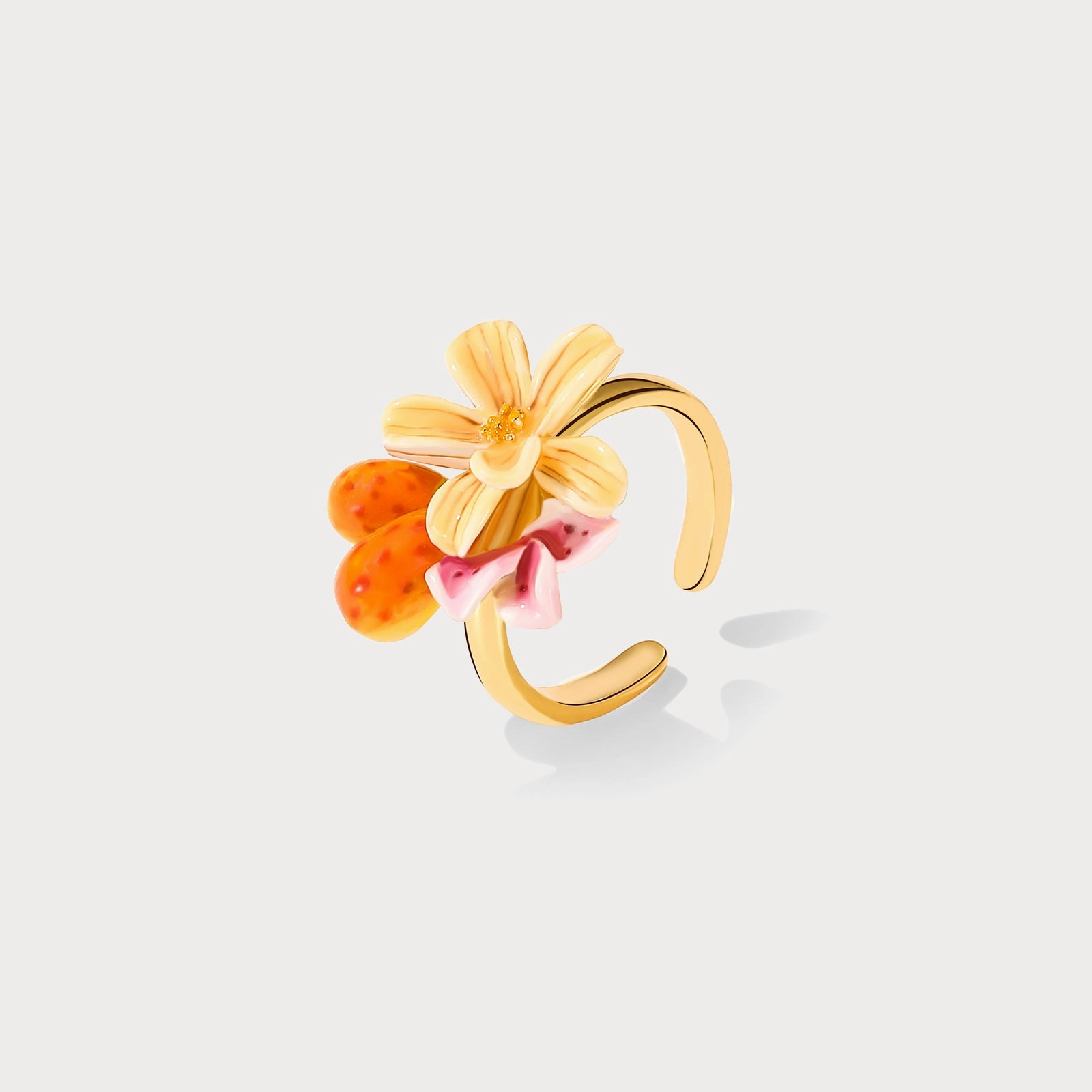 Sweet Pear Flower Ring Graceful Craft