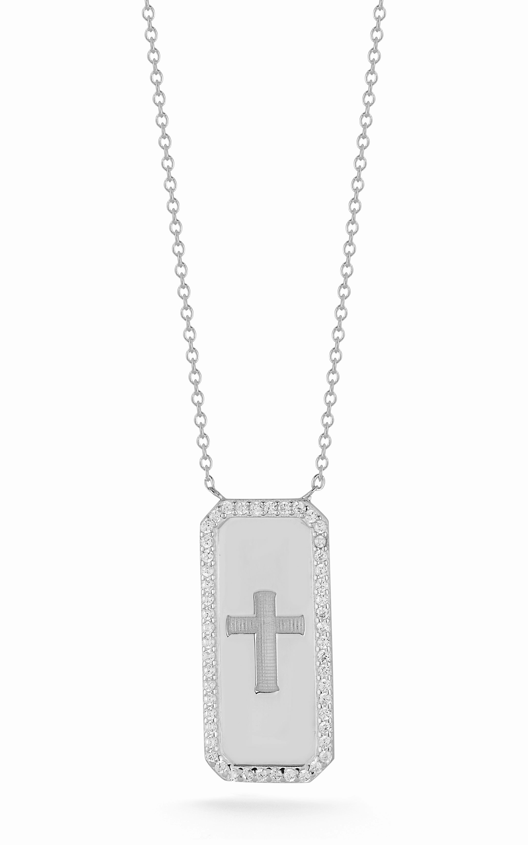 Daily Gift Luxury Finish Tag Cross Necklace