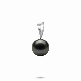 Tahitian Black Pearl Pendant in White Gold - 10-11mm Urban Street Weekend Gift