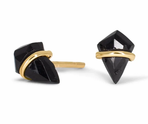 Graceful Form Exclusive Look Teeny Kite Stone Studs - 18k Gold