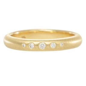 Half-Round Stacker 5 Diamond - 18k/20k   VS Diamonds Unique Gem