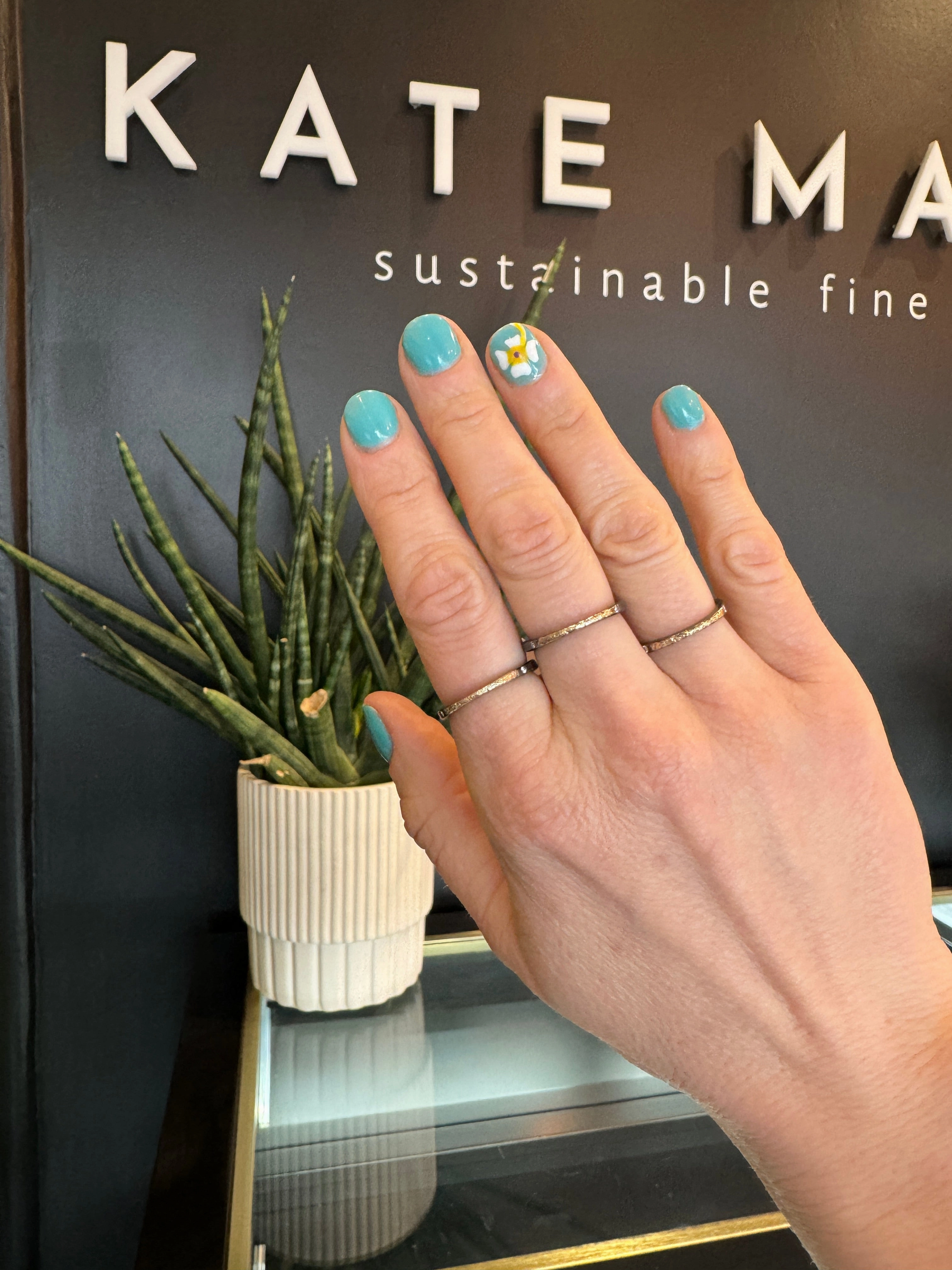 The Jane Stack Rings - 18k Gold, Oxidized Silver   Diamonds Custom Craft