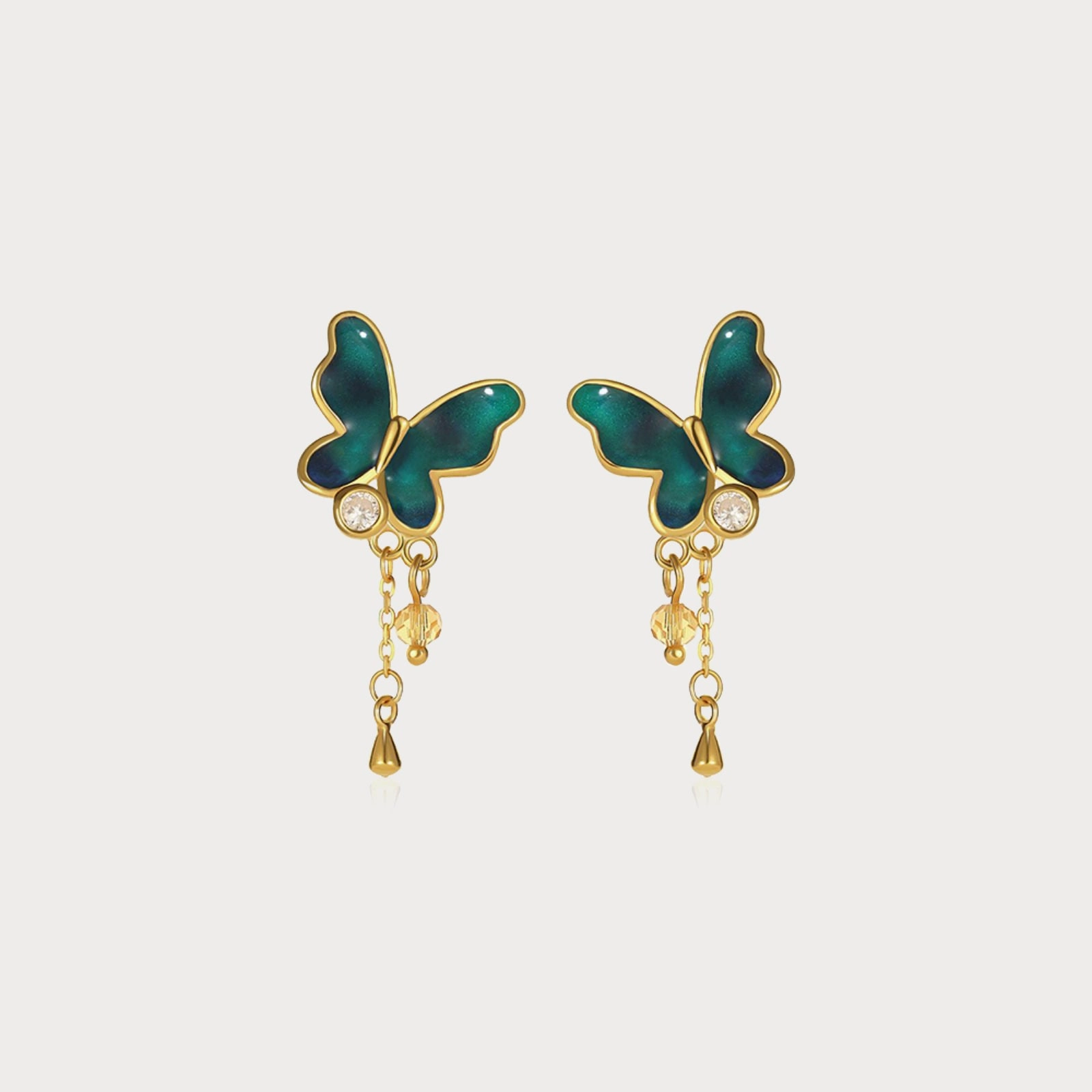 Opulent Craft Thermochromic Butterfly Enamel Earrings