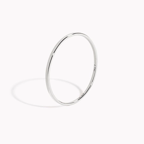 Thin White Gold Ring - Elin Contemporary Art Casual Favorite