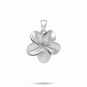 Plumeria Pendant in Sterling Silver - 21mm Local Accessory Trendy Gift