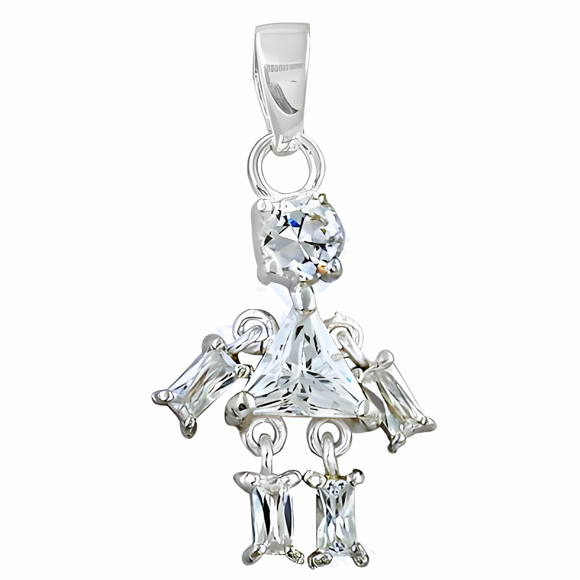 Artisan Adornment Glam Look Stunning Silver Gemstone Pendant with Cubic Zirconia - Excellent Fashion Jewelry