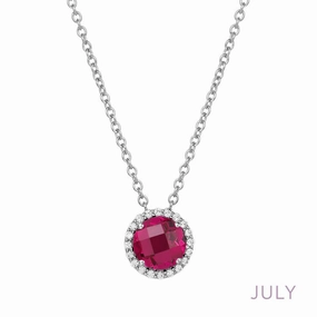 July Birthstone Necklace Modern Style Premium Jewelry