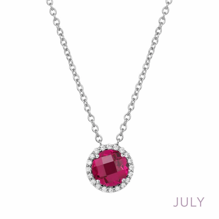 July Birthstone Necklace Modern Style Premium Jewelry