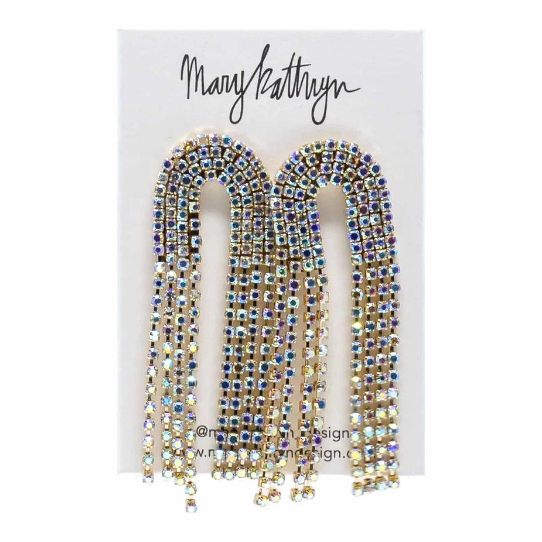 Glamorous Craft Seasonal Gift Iridescent Rainbow Drop Earrings