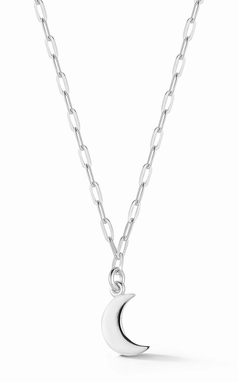Tiny Crescent Moon Necklace Refined Fashion