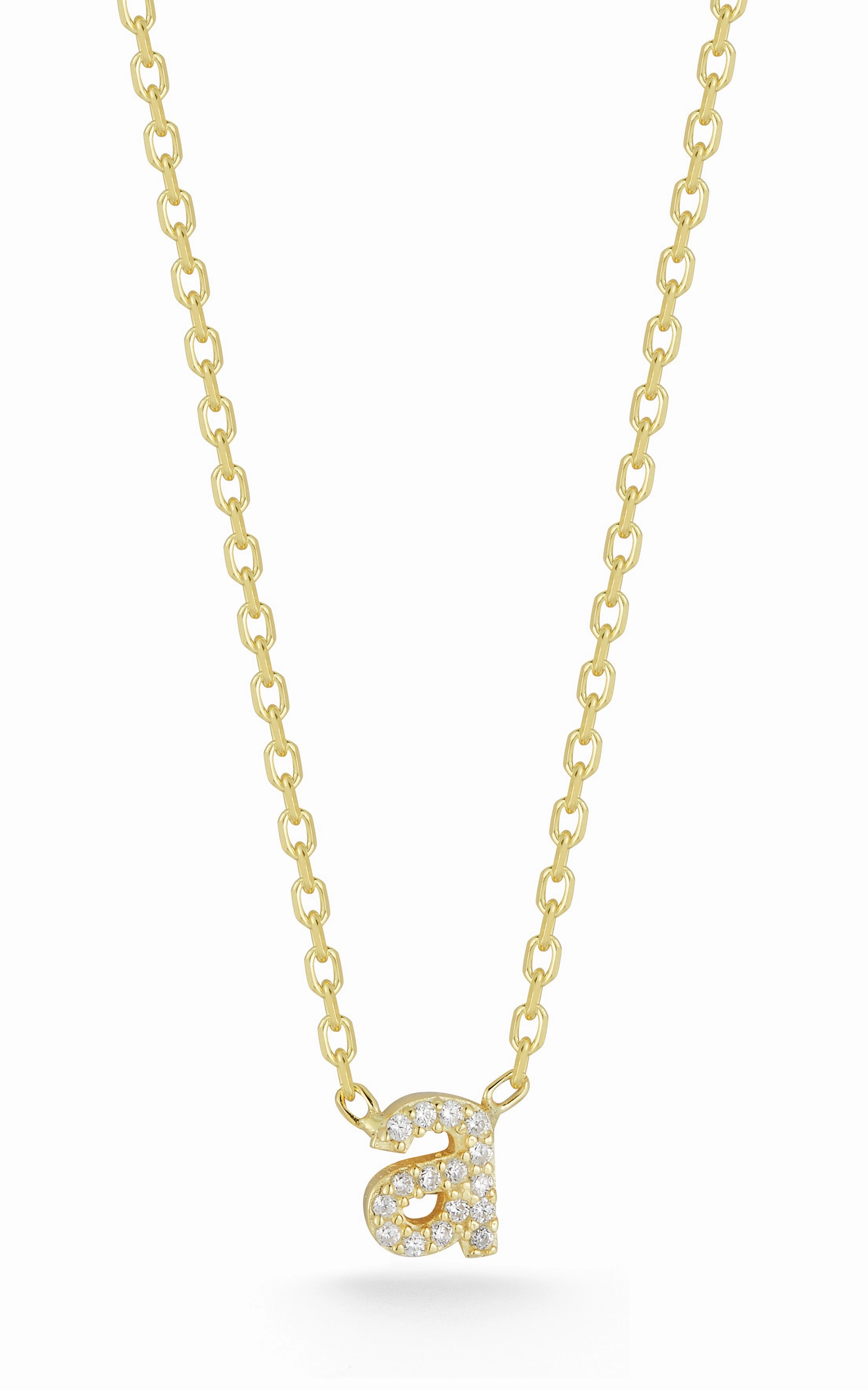 All Occasion Tiny Lowercase Pav?? Initial Necklace