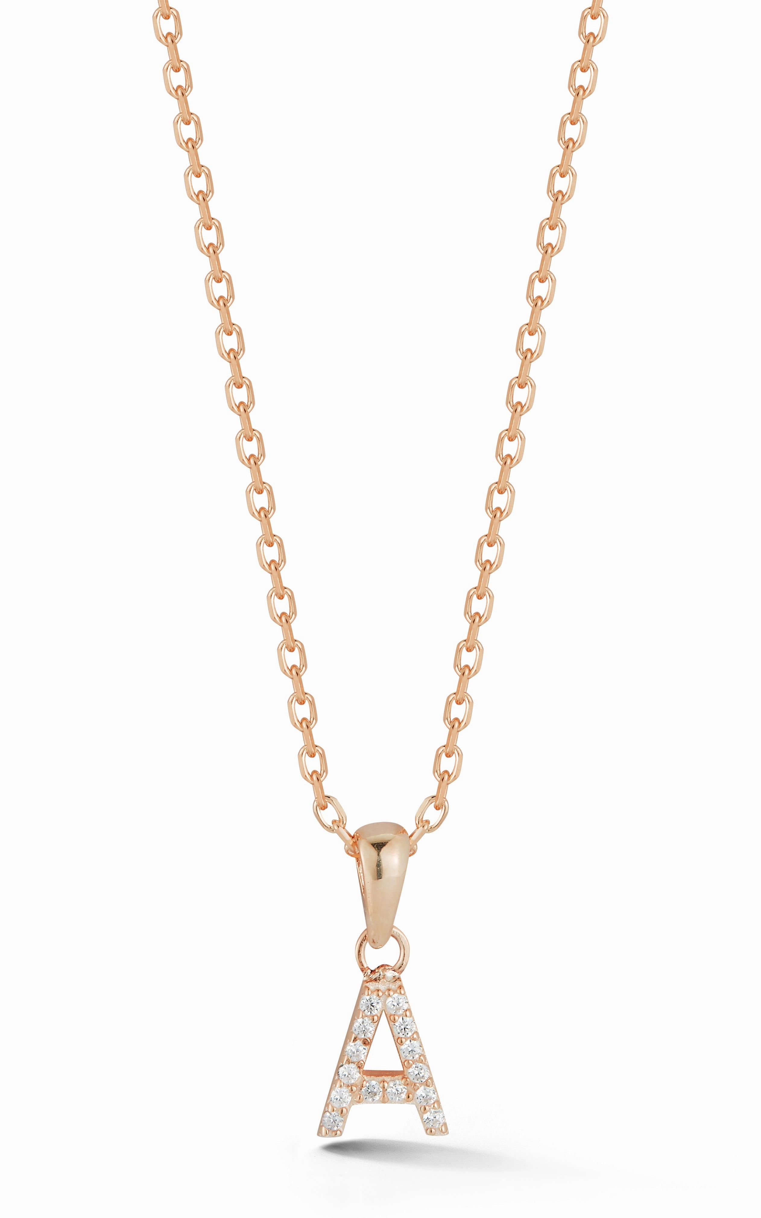 Tiny Pav?? Uppercase Initial Necklace Party Moment