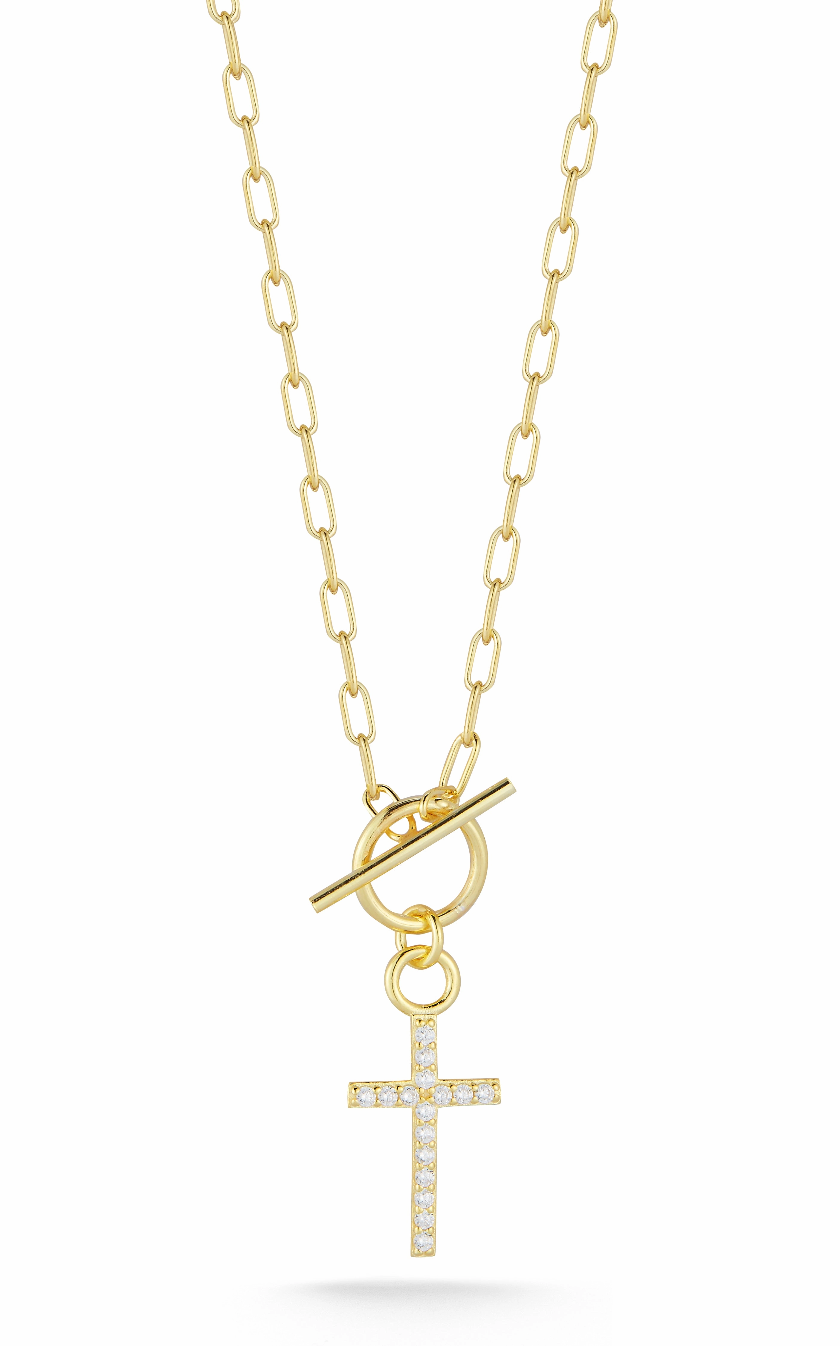 Toggle Cross Necklace Enchanted Detail