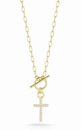 Toggle Cross Necklace Enchanted Detail