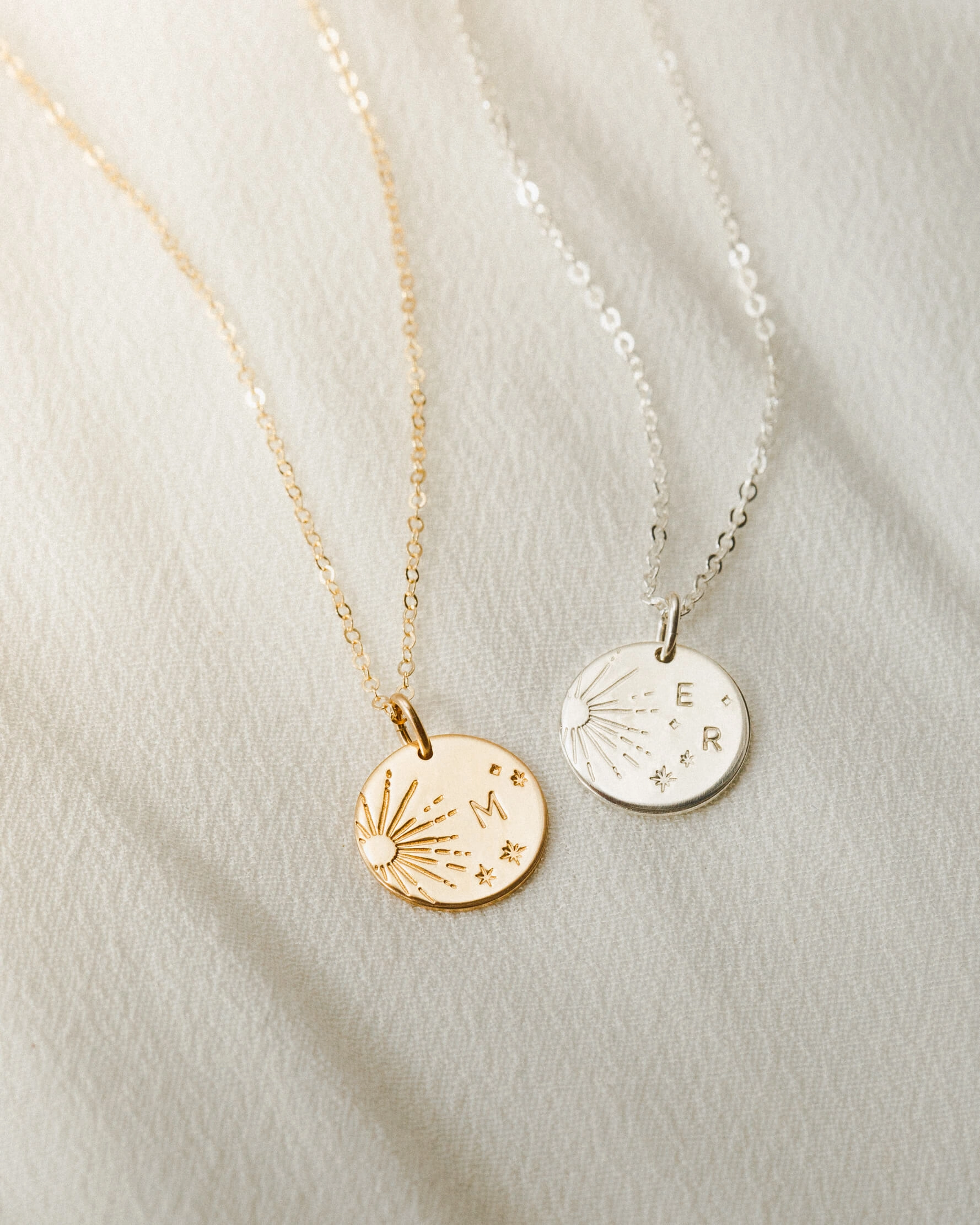 Galaxy Initial Necklace Retro Vibe