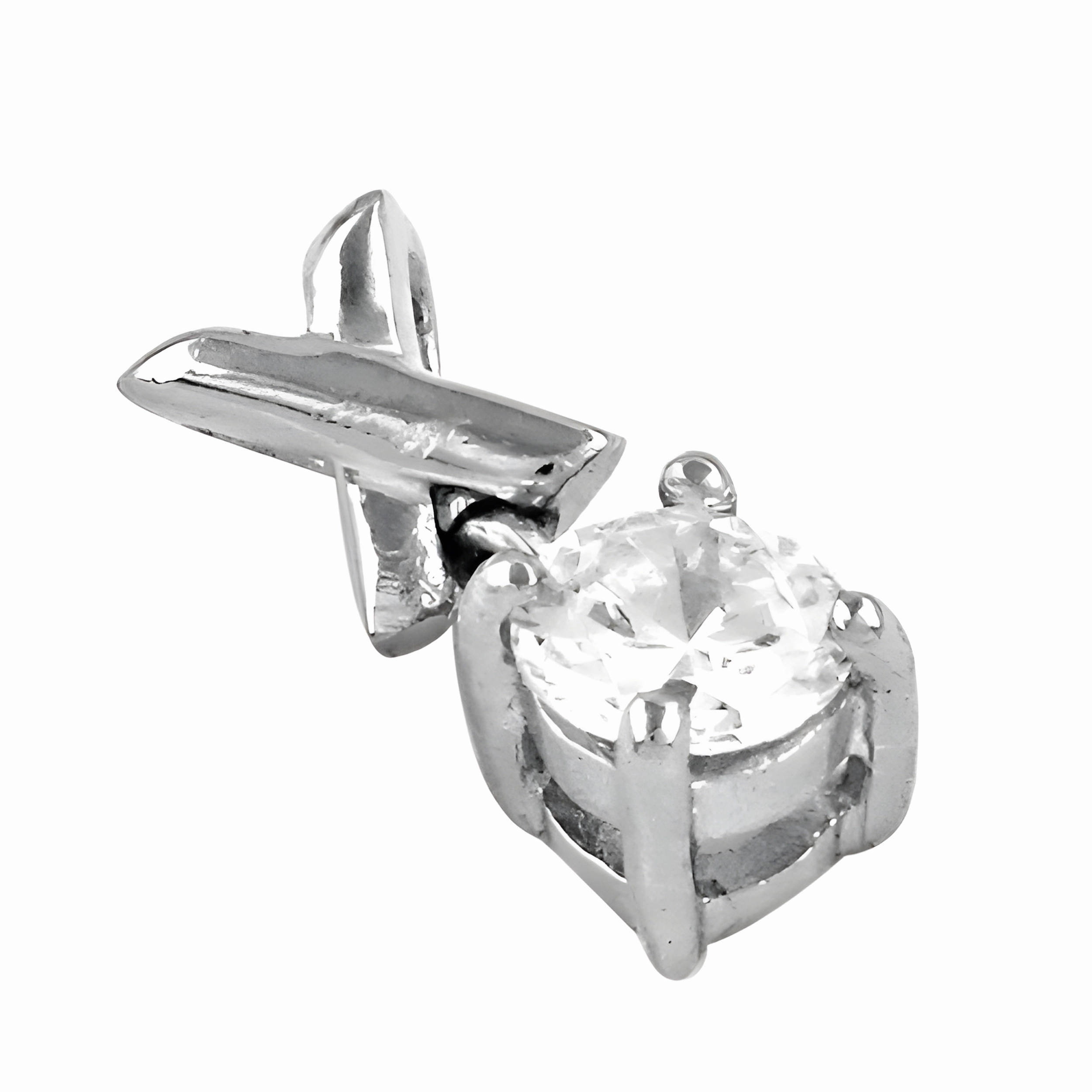 Stunning 925 Silver Pendant with Charming Cubic Zirconia Gemstone Modern Scene Distinctive Present